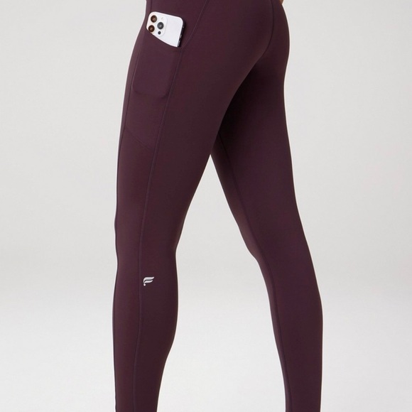 Fabletics Women's Sports Bra - Dark Purple and 
Cold Weather High-Waisted Pocket - Picture 2 of 6